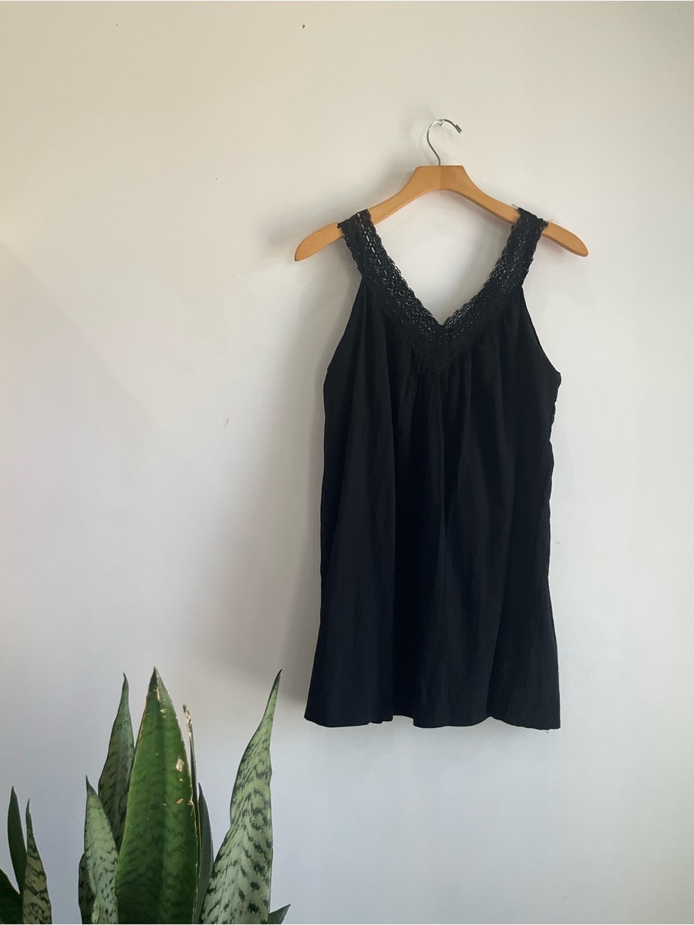 Wildfox Black Lace-Trim V-Neck Camisole